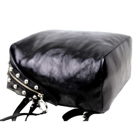 REBECCA MINKOFF BLACK GENUINE LEATHER BACKPACK CONVERTIBLE SHOULDER BAG PURSE main image 7
